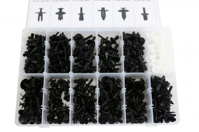 Auto Clips Plastic fasteners Kit 350 pcs