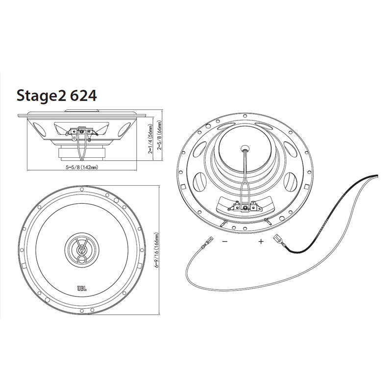 JBL Stage 2 624 6.5'' (16cm) Speakerset