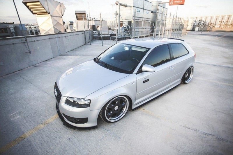 Voorspoiler Audi S3 8P Glanzend zwart