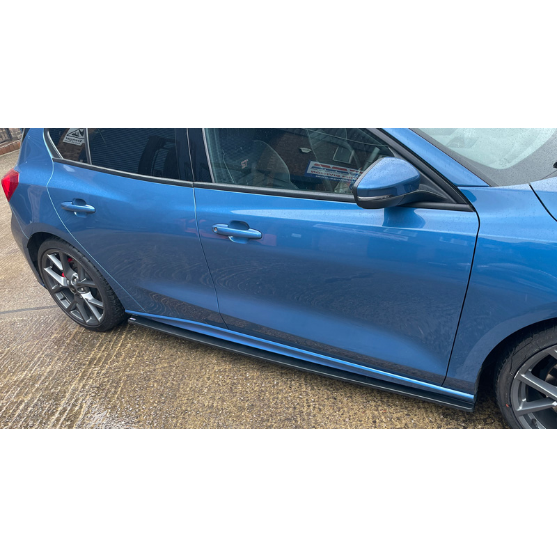 RGM Set Sideskirts voor Ford Focus IV ST & ST-Line 2018- - Zwart (ABS)