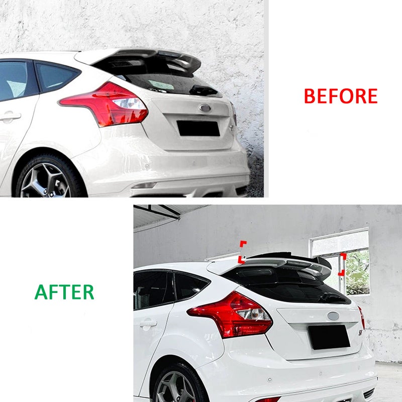 Dakspoiler (Spoiler Cap)  Ford Focus III HB 5-deurs ST & ST-Line 2011-2018 (ABS Glanzend zwart)