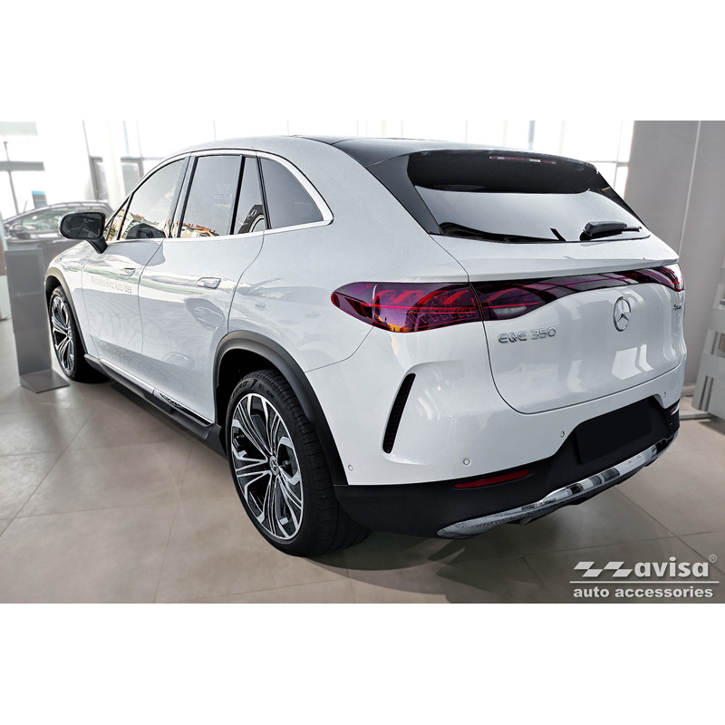Zwart RVS Achterbumperprotector  Mercedes EQE SUV (X294) 2022- 'Ribs'