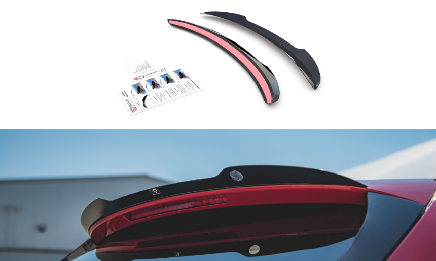 Spoiler cap Mercedes CLA AMG-Line X118 Maxton Design glans zwart