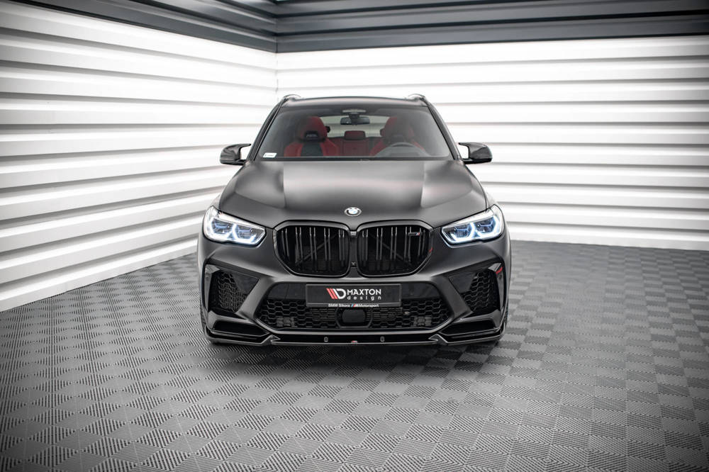 Voorspoiler V.1 BMW X5M G05 Maxton Glans Zwart