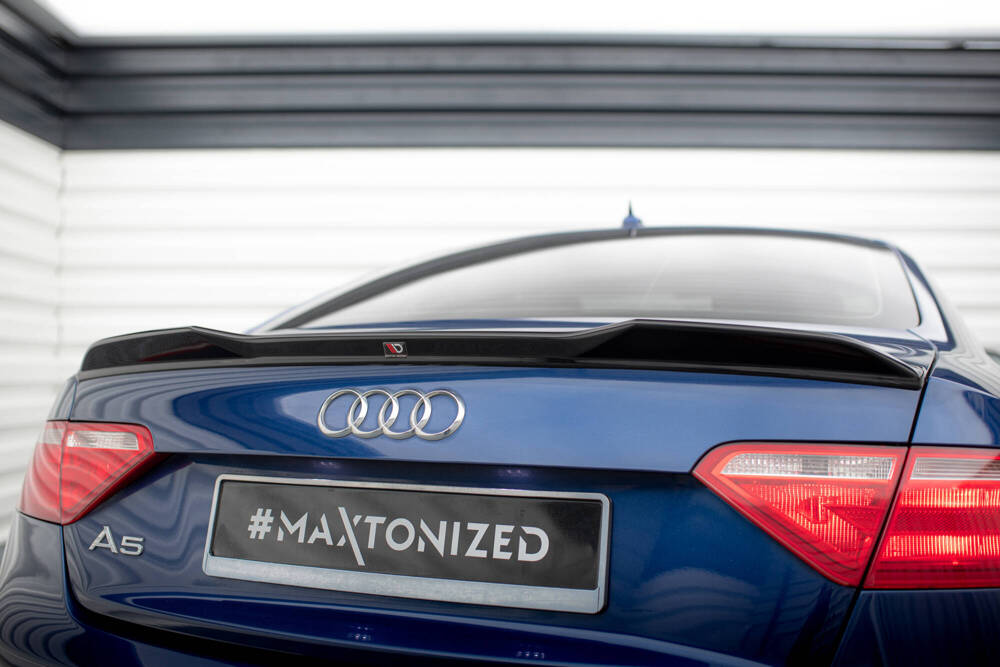 Spoiler Audi A5 / A5 S-Line / S5 8T Coupe Maxton Glans Zwart