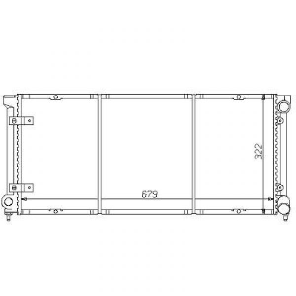Radiator SEAT TOLEDO 91-98 675X322 1.6/1.8/2.0 +/-AC