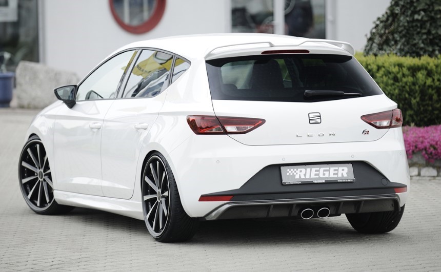 Diffuser Seat Leon F5 FR Rieger dubbele uitlaat carbon-look