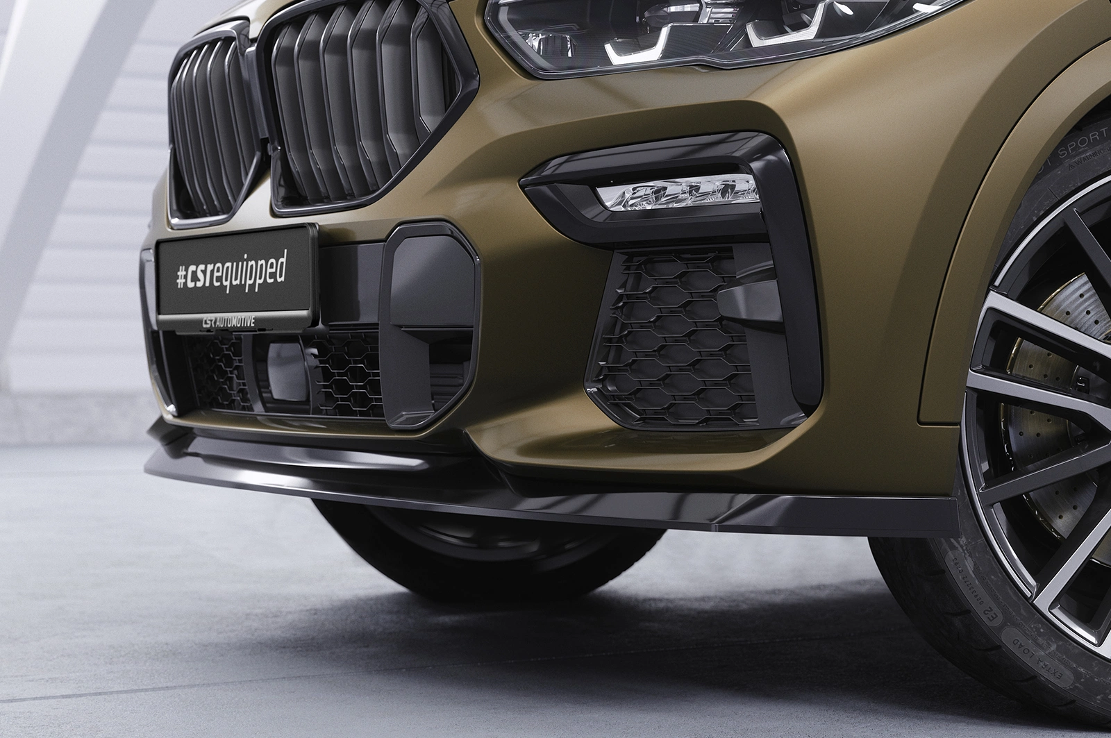 Voorspoiler BMW X6 (G06) M-Paket / M50i Glans Zwart van CSR Automotive (2019-)