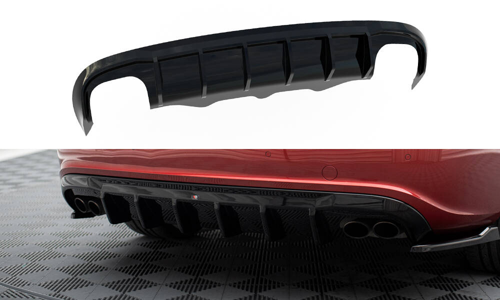 Achter Diffuser Audi S5 Sportback 8T Maxton Glanzend zwart
