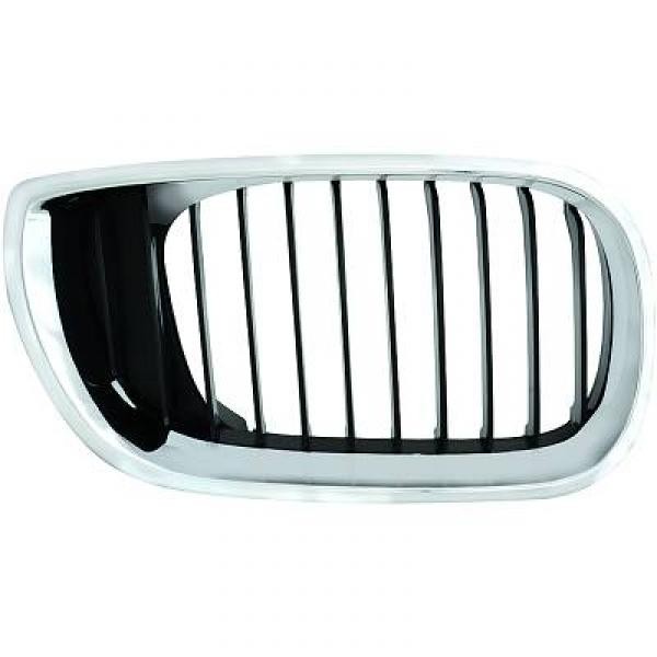 Grill links BMW E46 98-03 ZWART/Chroom