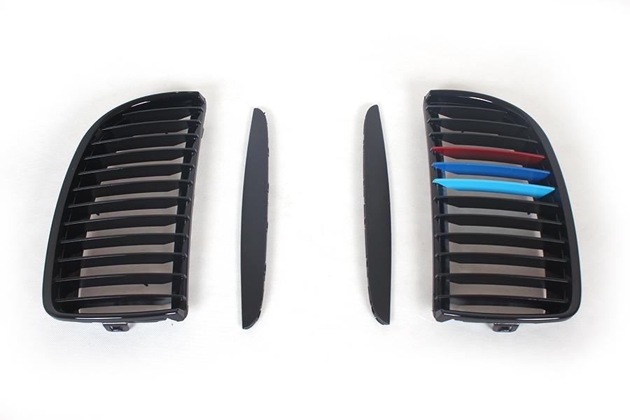 Grill Nieren BMW E90/91 Zwart M3/Motorsport Stripes 05-08