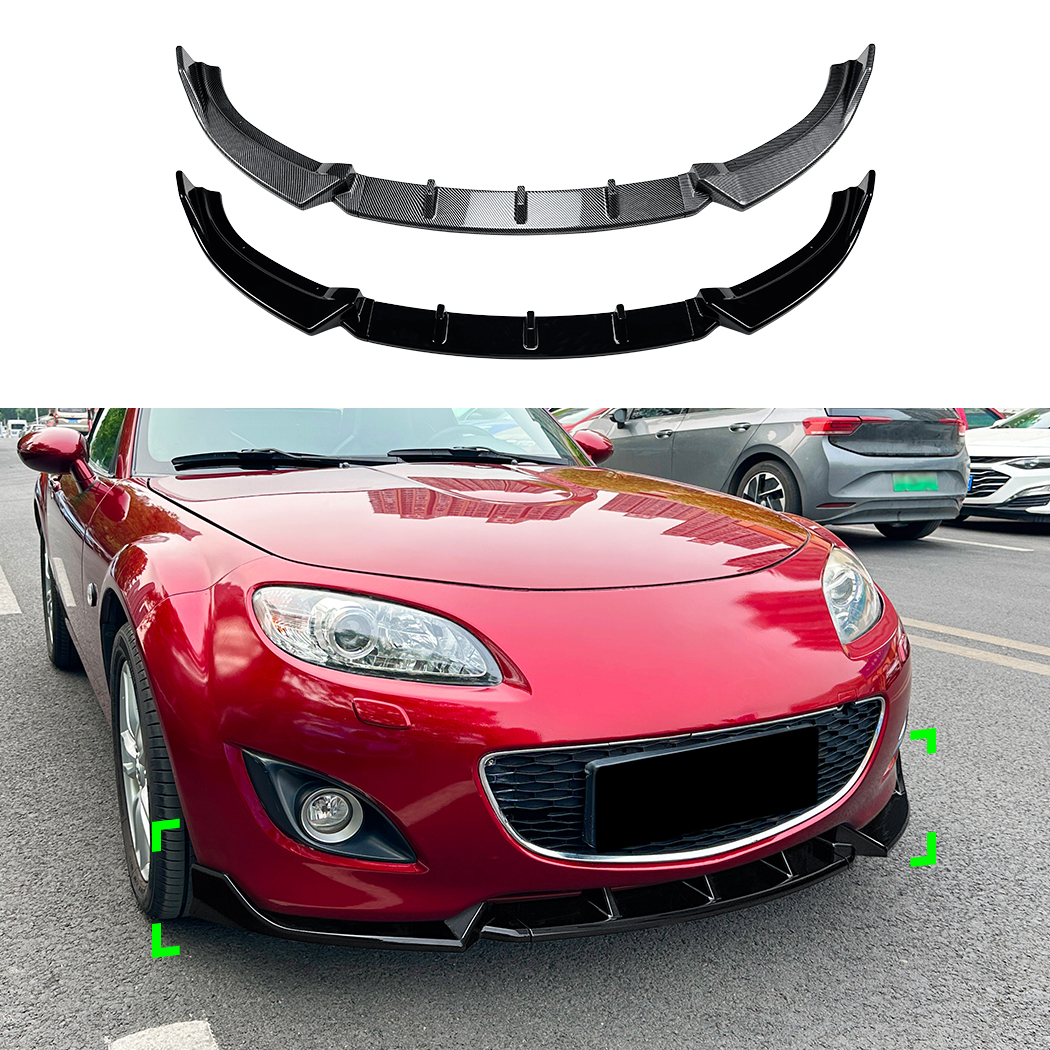 Voorspoilerlip  Mazda MX-5 (NC) Facelift 2009-2015 (Glanzend Zwart ABS)