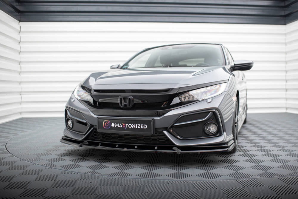 Voorspoiler Honda Civic Sport 2020 - 2023 Maxton Glans Zwart