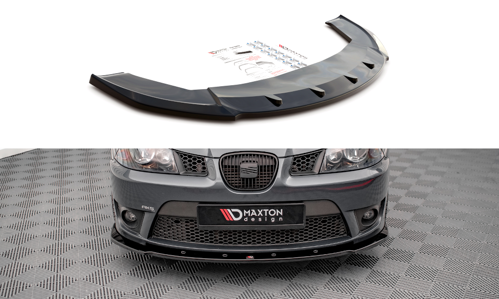 Voorspoiler V.1 Seat Ibiza Cupra MK3 Maxton Glans Zwart