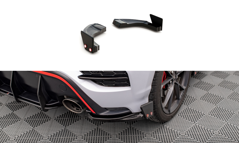 Zijdiffuser V.1 met Canards Hyundai Kona N Maxton Glans Zwart