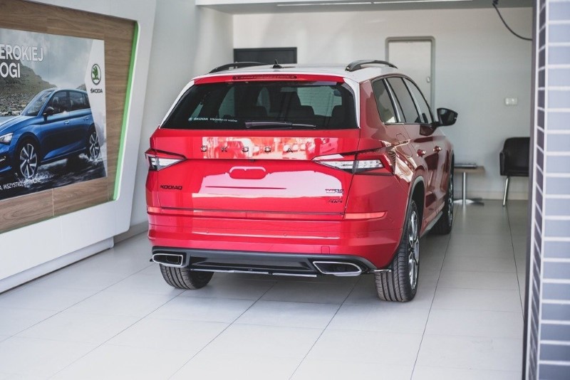 Achter opzetstuk Skoda Kodiaq 1 RS Maxton Design glans zwart V.2