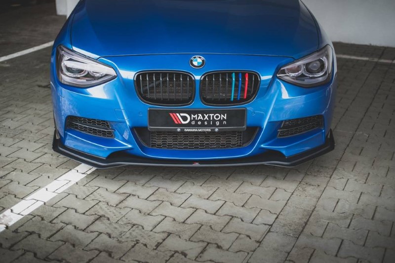 Race voorspoiler + rand BMW 1-Serie M135I F20 Maxton Design zwart