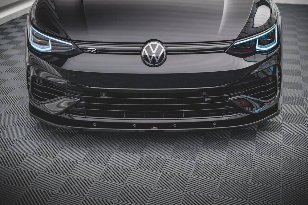 Voorspoiler V.1 Volkswagen Golf 8 R Maxton Glans Zwart