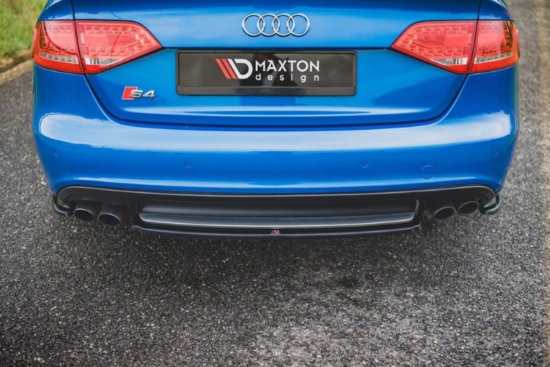 Achterzij Spoilers Audi S4 / A4 S-Line B8 Sedan Glanzend Zwart