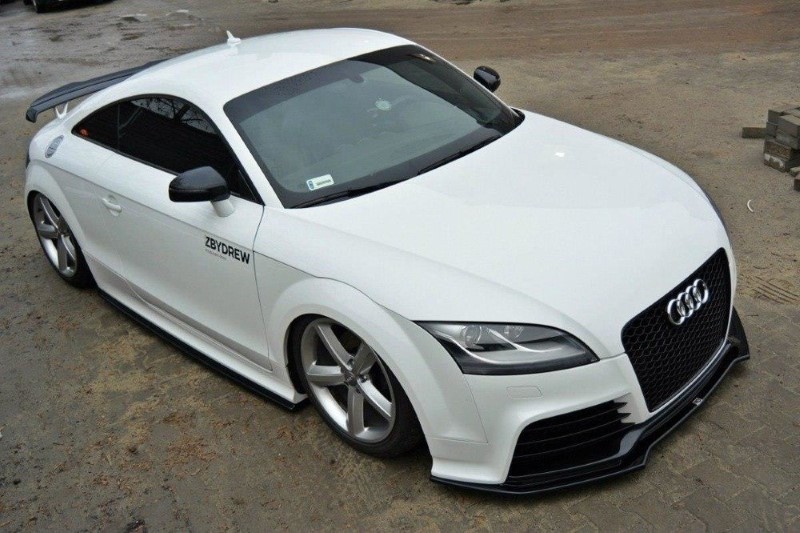 Voorspoiler V.2 Audi TT RS 8J Glanzend Zwart