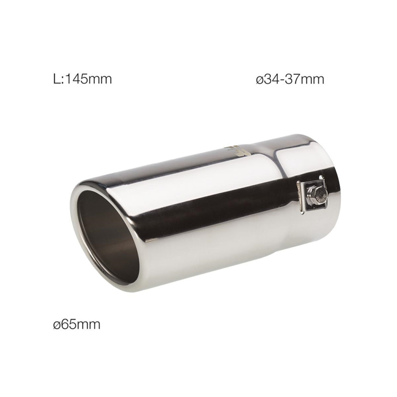 Simoni Racing Uitlaatsierstuk Rond/Schuin RVS - Ø63xL140mm - Montage ->58mm