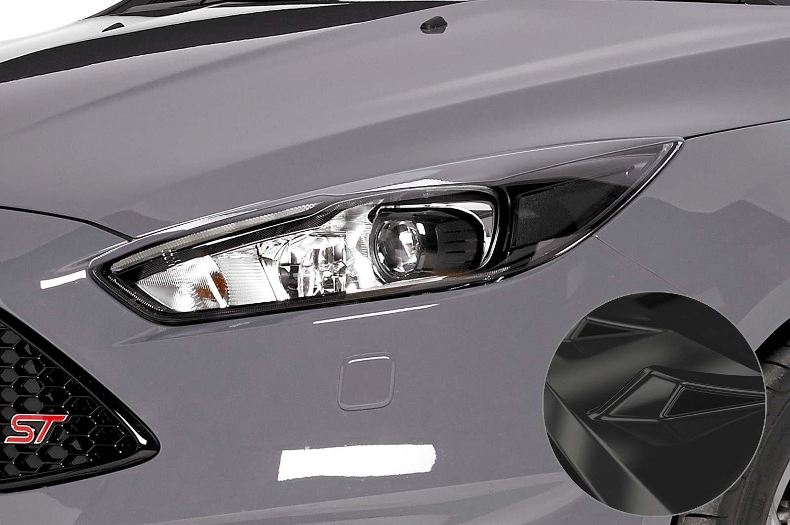 Koplampspoiler Ford Focus MK3 CSR Glans Zwart
