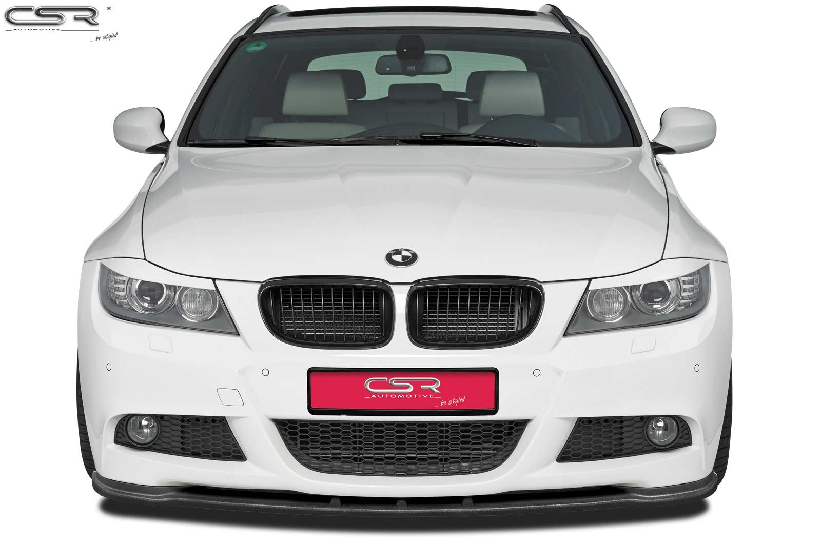 Voorspoiler BMW 3er E90 / E91 Glans Zwart – 09/2008–05/2012