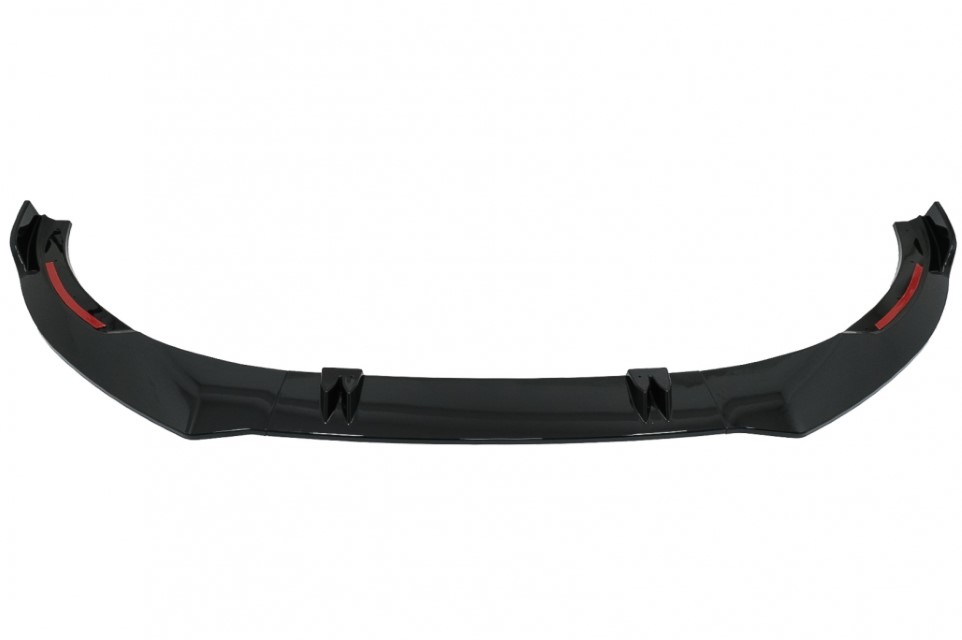Voorspoiler Audi A6 C8 4K Glanzend Zwart