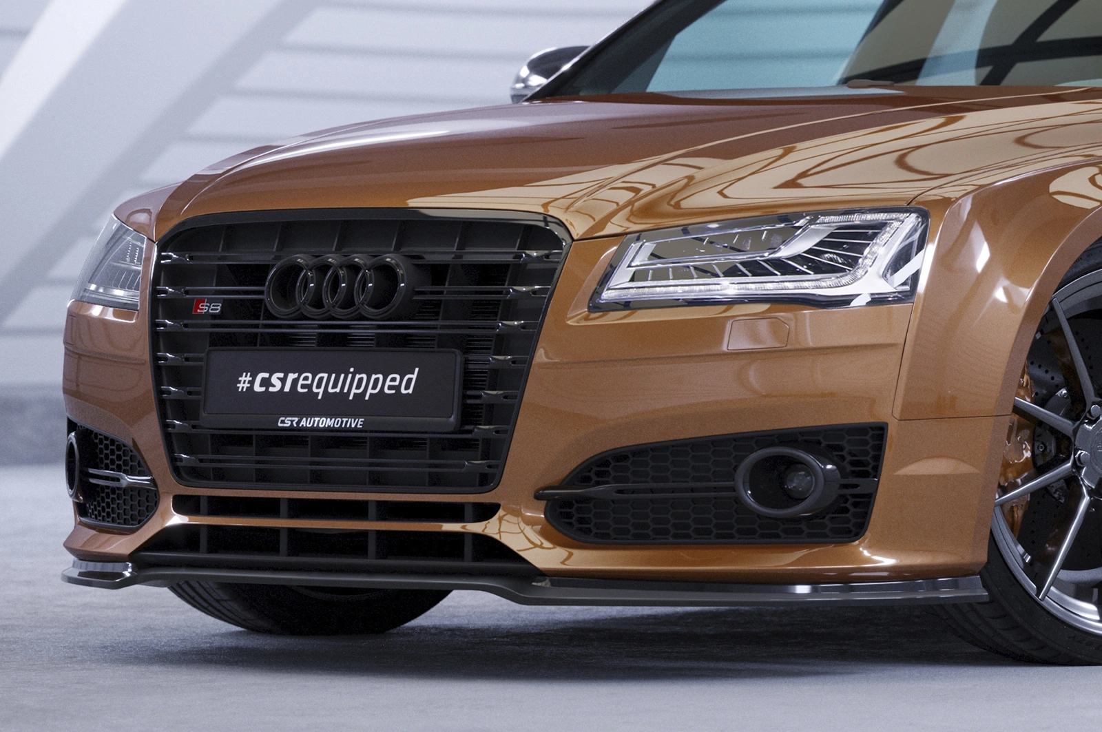 Voorspoiler Audi S8 / S8 Plus D4 (Typ 4H) glans zwart – 2013–2017