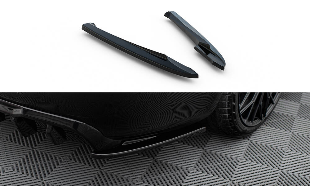 Achterzij Spoilers V.2 Audi A4 B8 Maxton Glanzend zwart