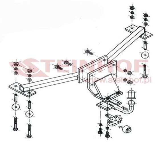 Trekhaak Opel Astra I (F) 5D (all engine versie) 09/1991-08/2002