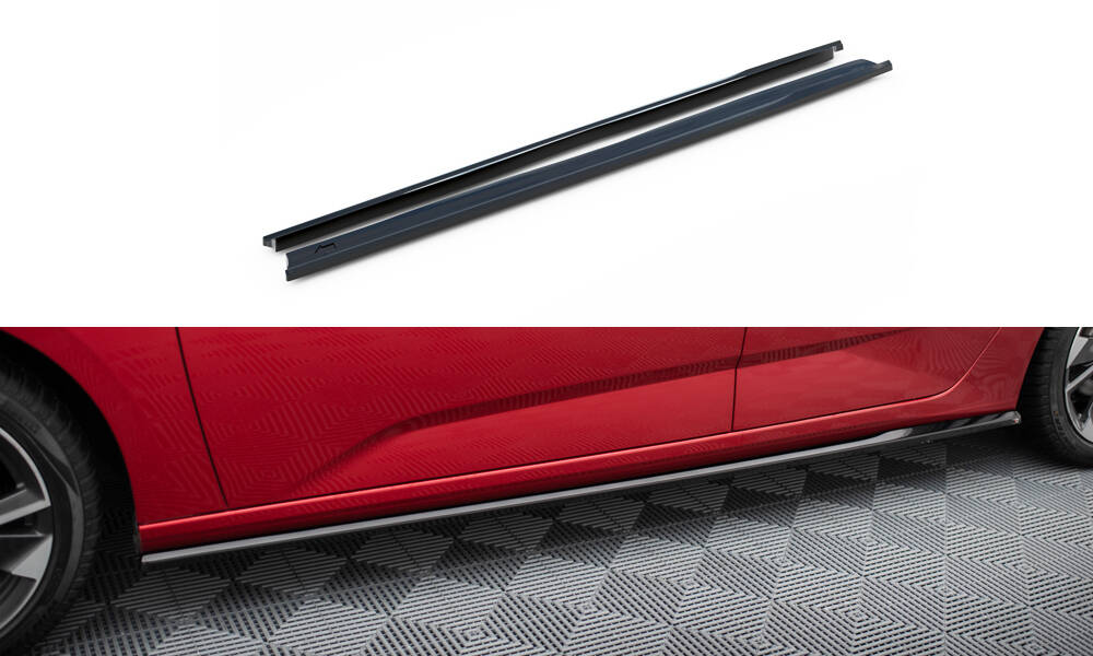Zijskirts Peugeot 308 Mk3 Maxton Glans Zwart