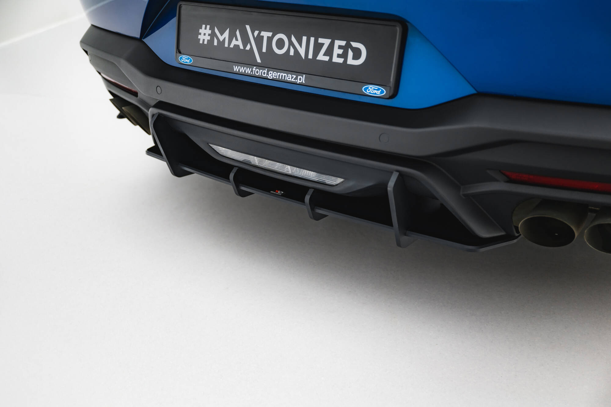 Street Pro Achter Diffuser Ford Mustang GT MK7 Maxton Glanzend zwart