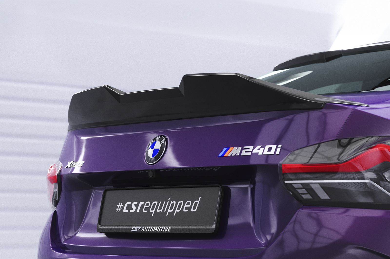 Spoiler BMW 2 Serie G42 / M2 G87 CSR Glans Zwart
