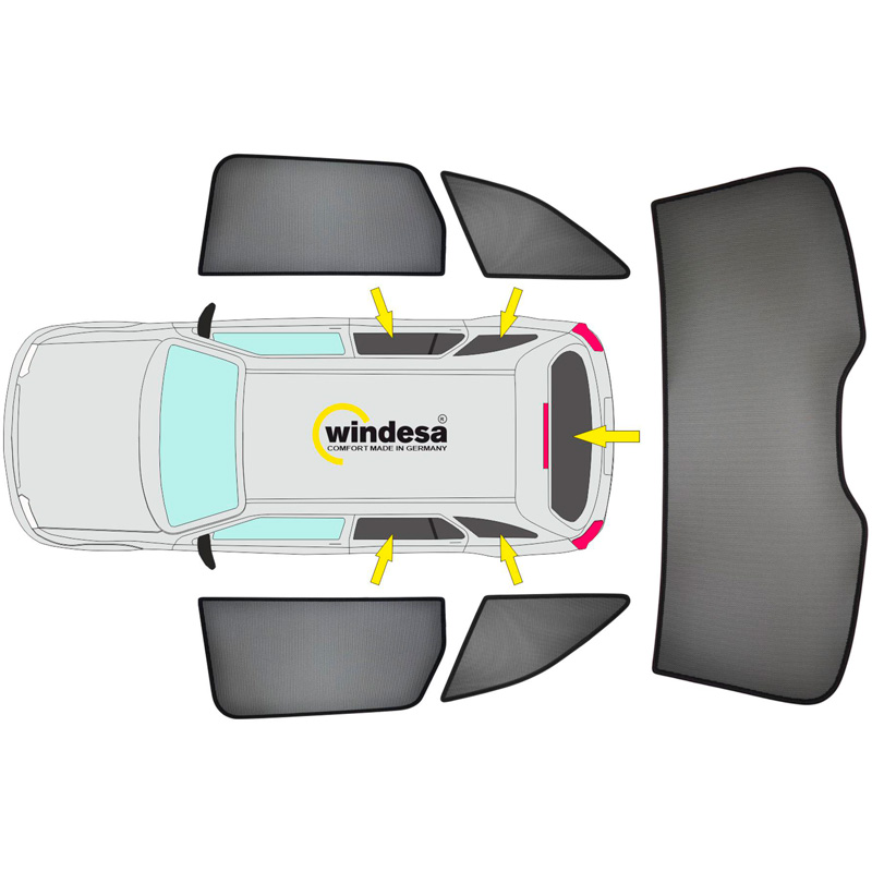 SunClip Zicht- & Zonwering  Mercedes GLB (X247) 2019- & EQB 2021-