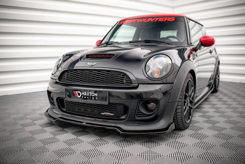 Voorspoiler V.2 Mini Cooper John Cooper Works R56 Maxton Glans Zwart
