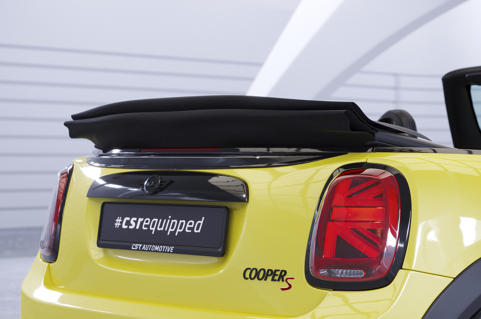 Spoiler Mini Cabrio Cooper / Cooper S / John Cooper Works F57 CSR Glans Zwart