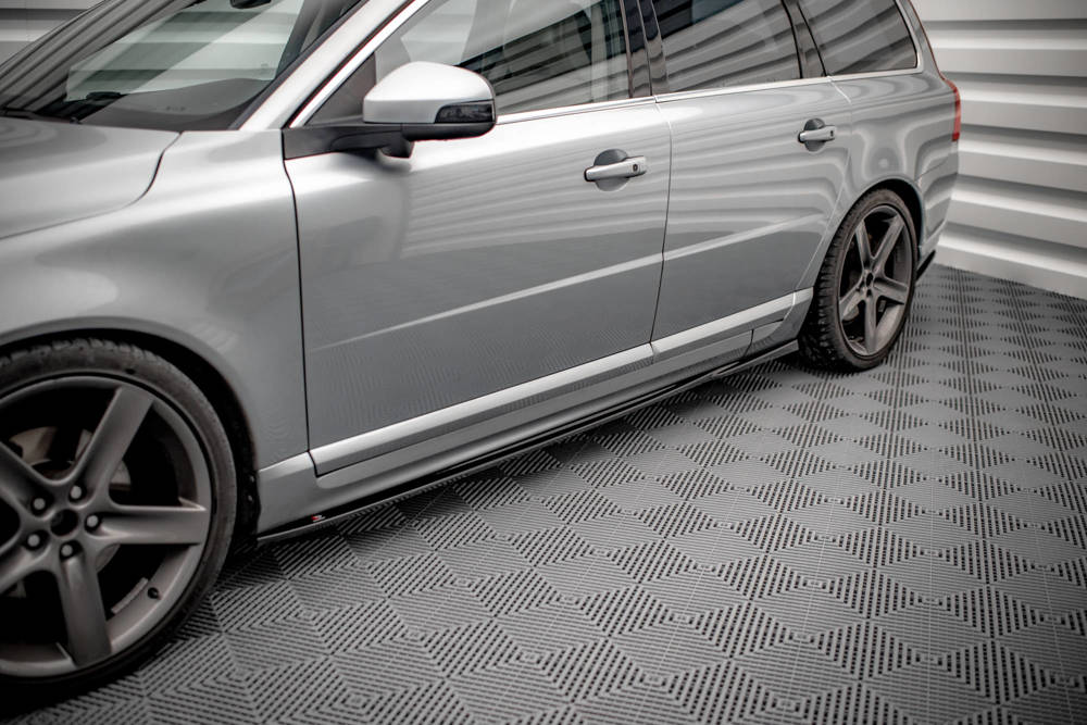 Zijskirts Volvo V70 MK3 Maxton Glans Zwart