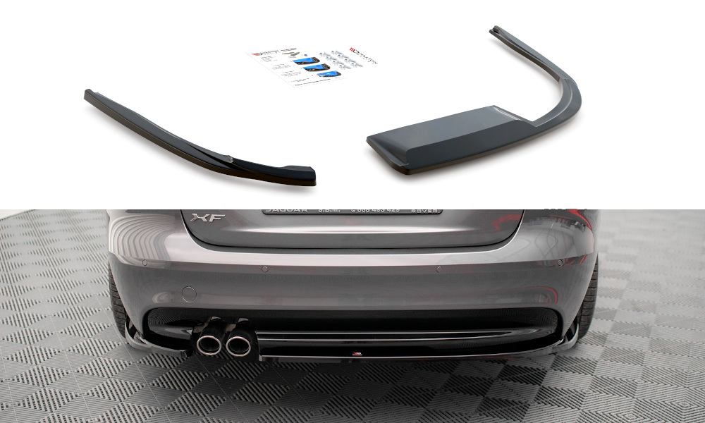 Diffuser Jaguar XF R-Sport Mk2 Maxton Glans Zwart