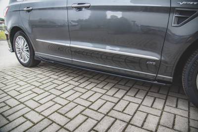 Zijskirts Ford S-Max Mk2 Facelift Glans Zwart