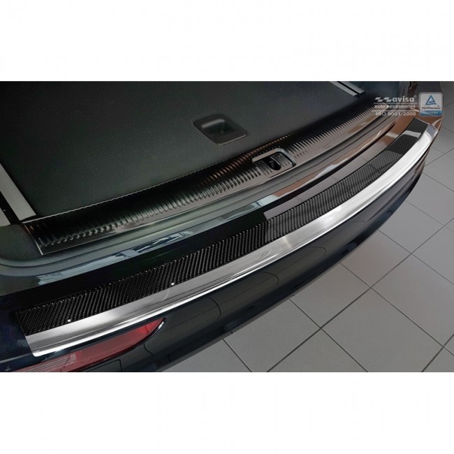 RVS Achterbumperprotector 'Deluxe' Audi Q5 2008-2016 Chroom/Zwar