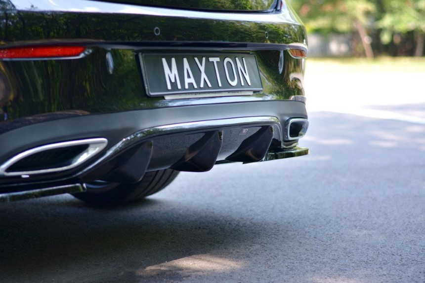 Diffuser Mercedes E W213 Coupé AMG-Line Maxton Design glans zwart