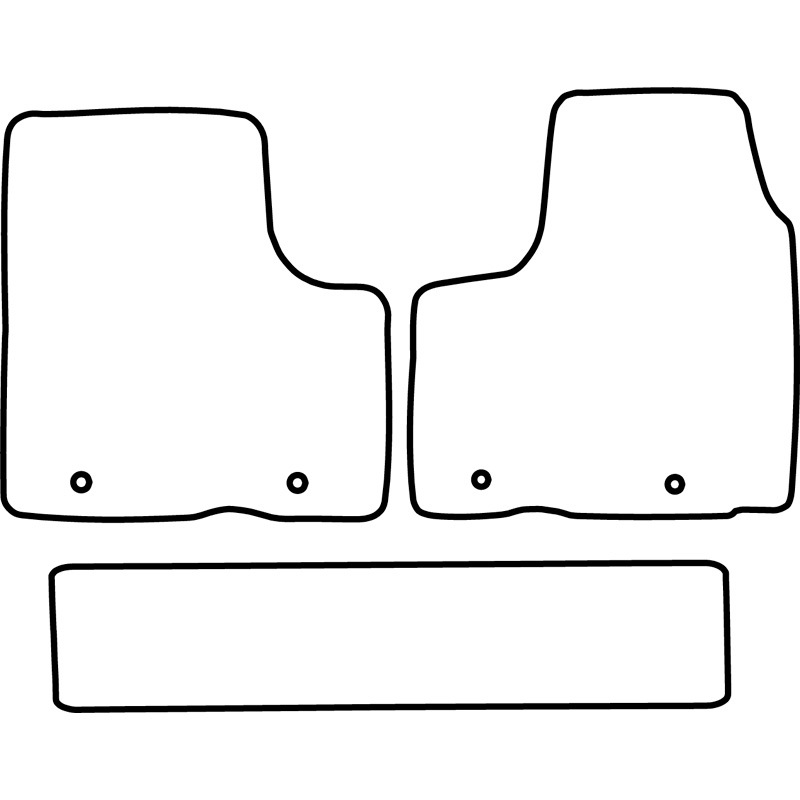 Automatten  Opel Vivaro 2014-2019 (2de zitrij)