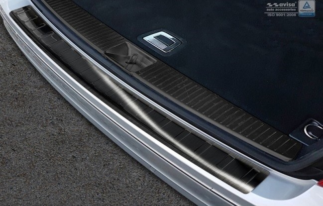 Zwart RVS Achterbumperprotector Mini Clubman F54 2015- 'Ribs'