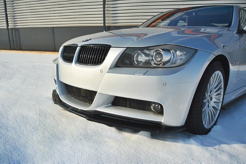Voorspoiler V.1 BMW 3 E90 MPACK Glanzend Zwart