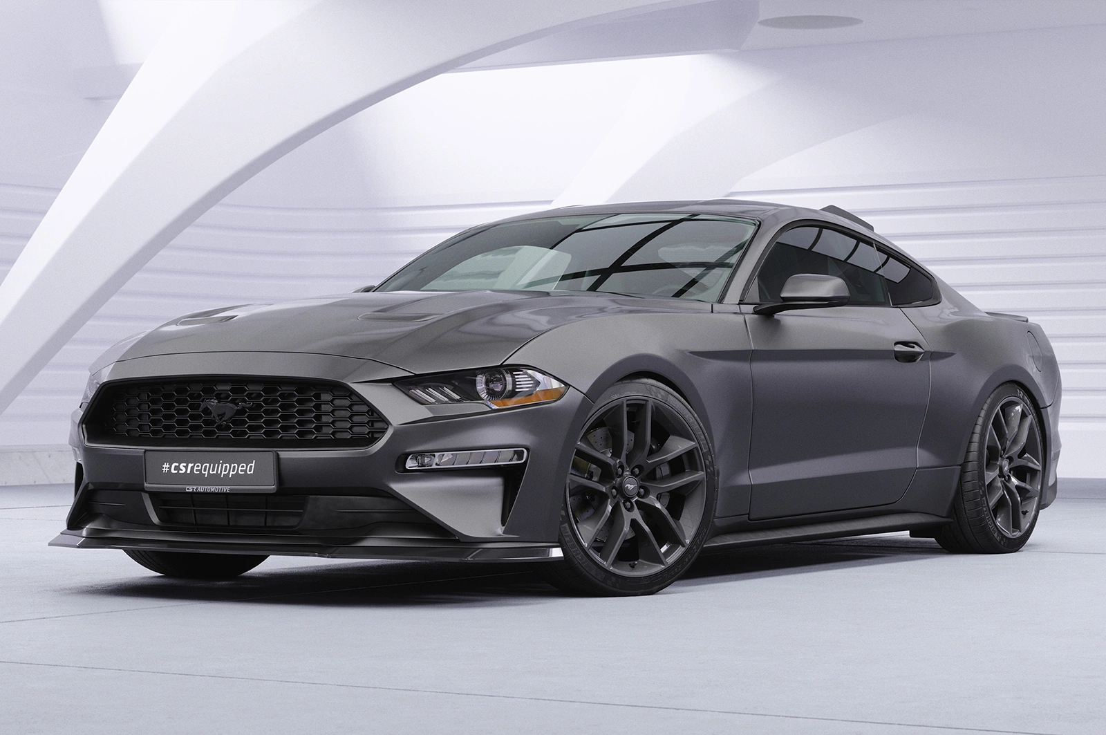 Voorspoiler Ford Mustang VI glans zwart – 08/2017–