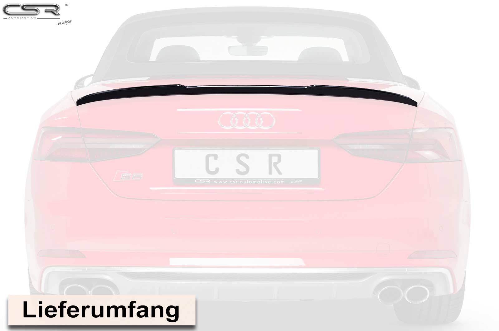 Achterspoiler Audi A5 F5 Cabrio Glans Zwart – CSR Automotive – vanaf 2016
