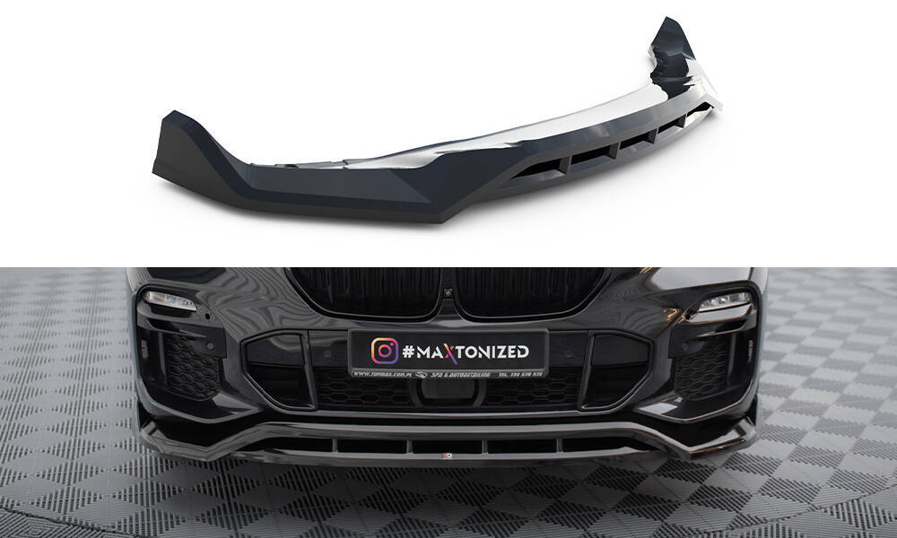 Voorspoiler V.2 BMW X5 G05 M-Pack Glanzend Zwart
