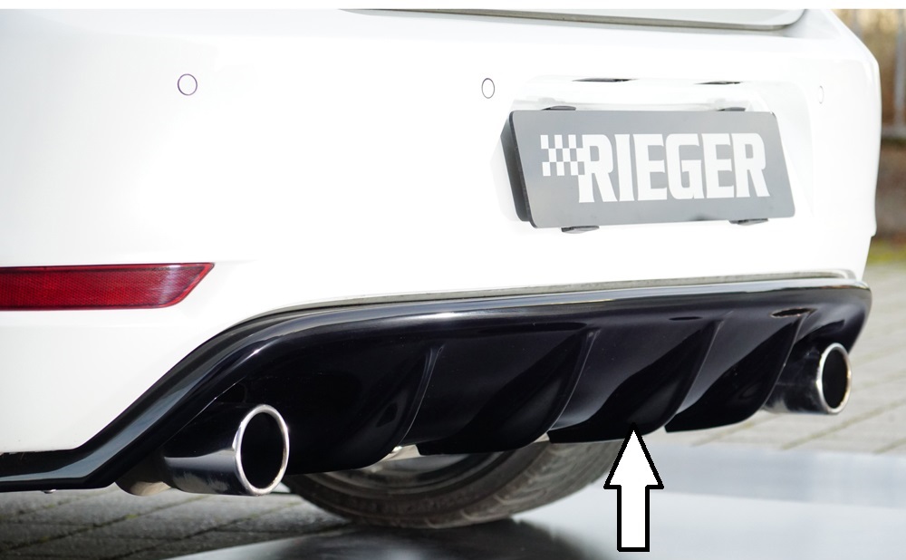 Diffuser Volkswagen Golf 6 GTI GTD Rieger Mat Zwart