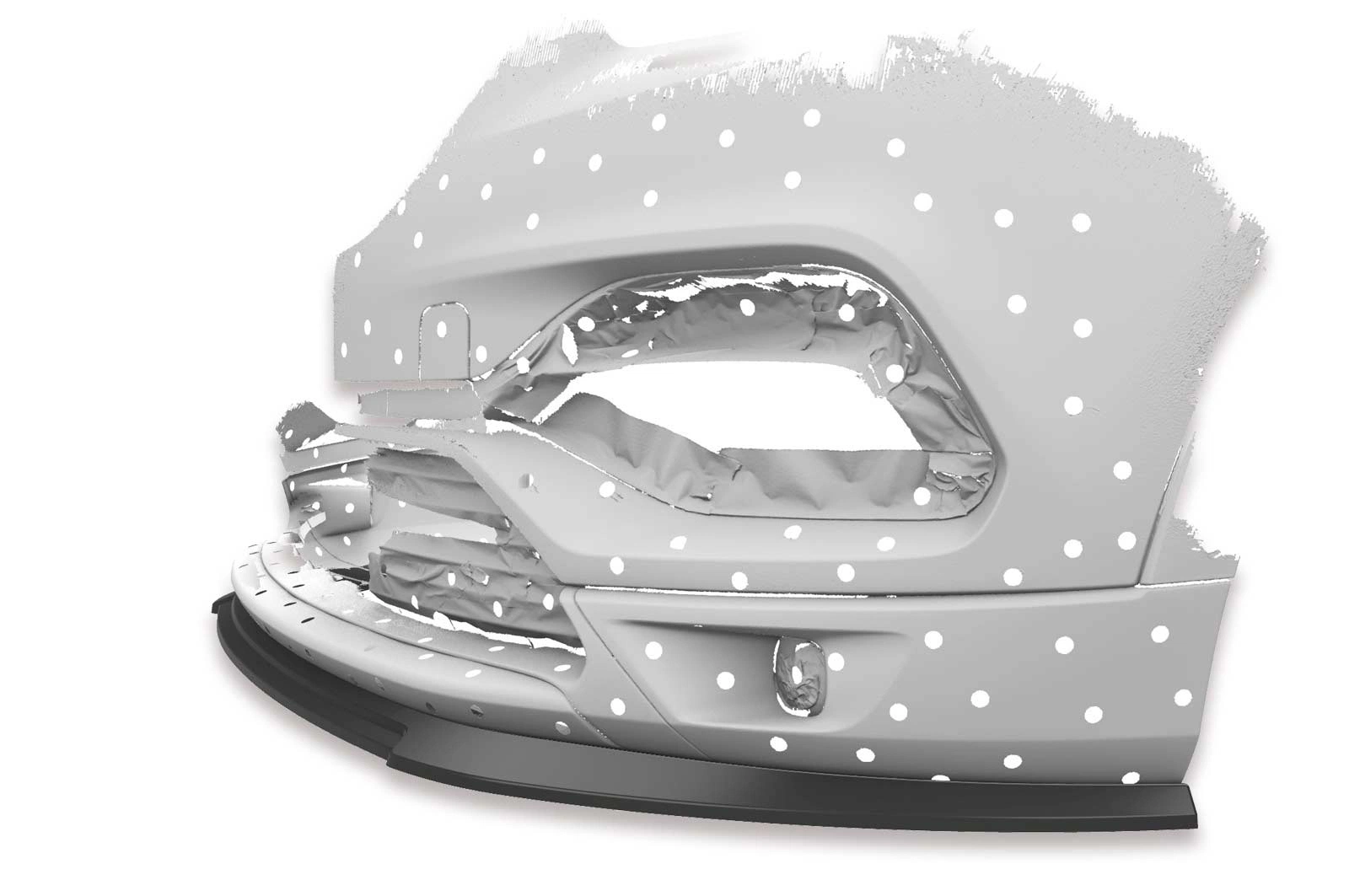 Voorspoiler Opel Grandland X glans zwart 2017–06/2021